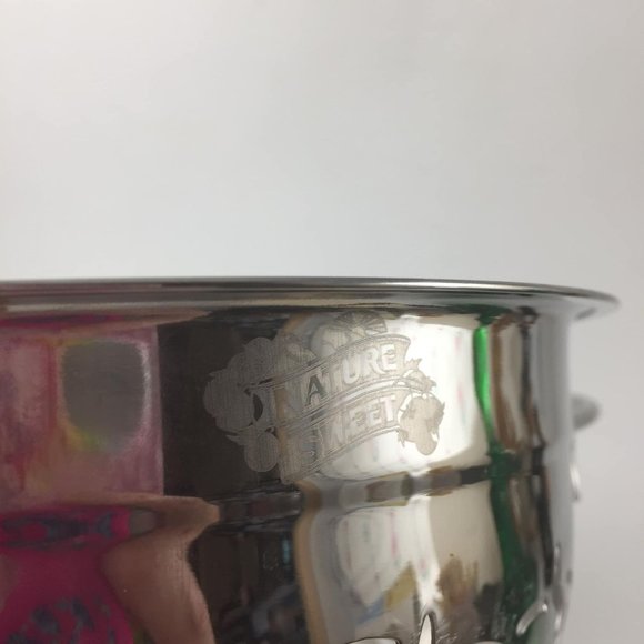 Nature Sweet Chrome Footed Colander 7" across - Picture 2 of 5